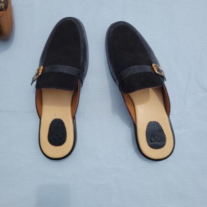 Buckled Leather Half Shoe