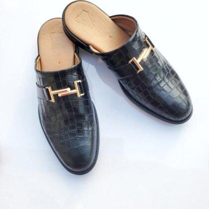 Croc-Embossed Leather