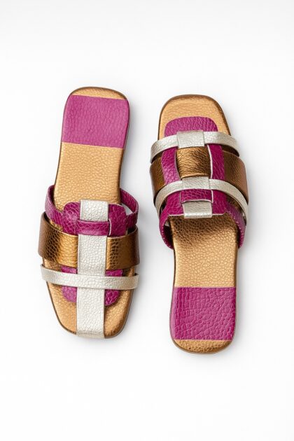 Multi-Strap Colour Mules